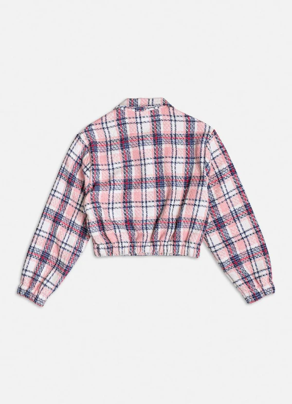 Authoria - Casaco Xadrez com Lapelas Rosa 2