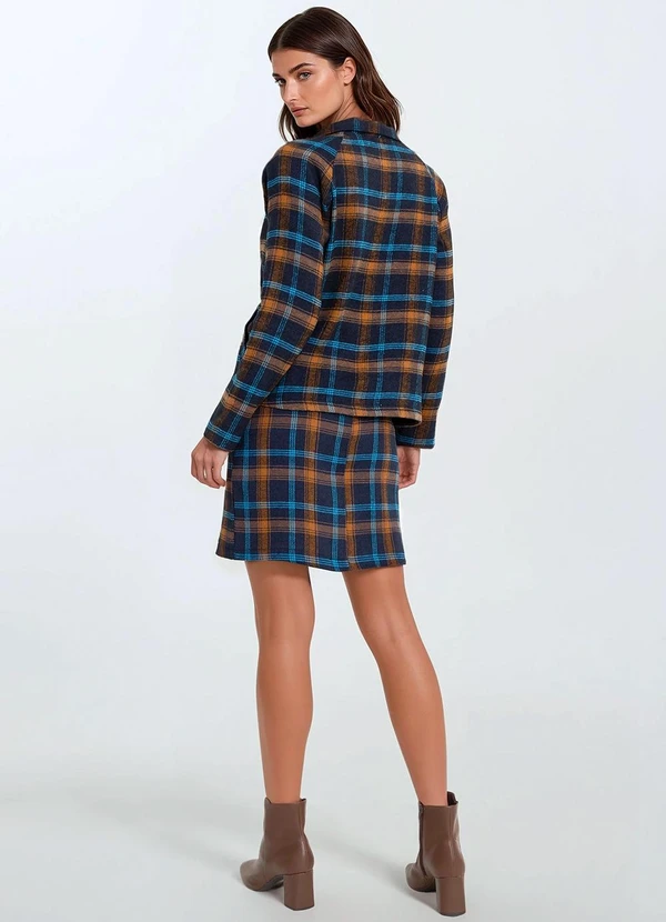 bonprix - Casaco Xadrez Escuro em Flanela 4