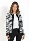 Moda Pop - Casaco Zebra com Zíper - variação: Zebra