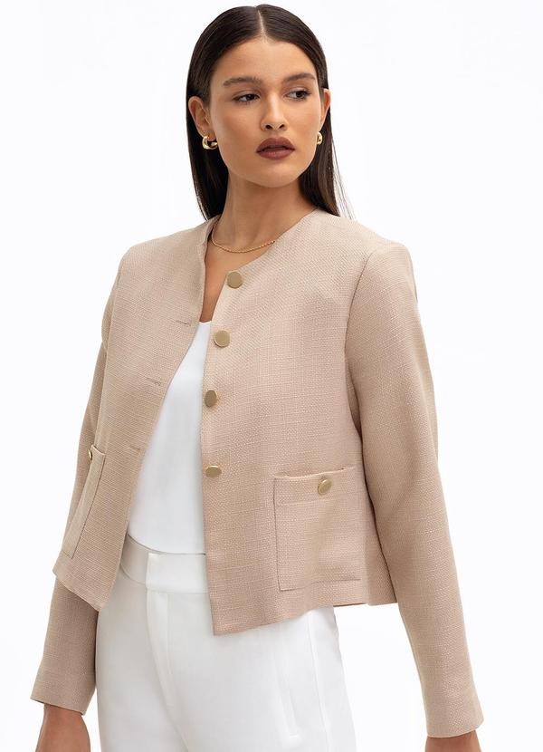 Principessa - Casaqueto em Tweed Analice Nude Rosê