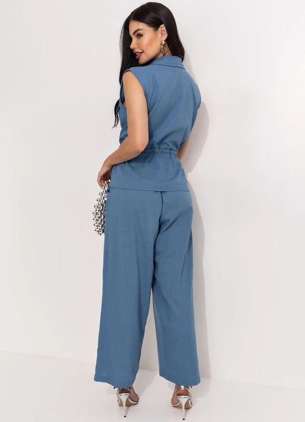 Quintess - Colete Azul em Linho 3