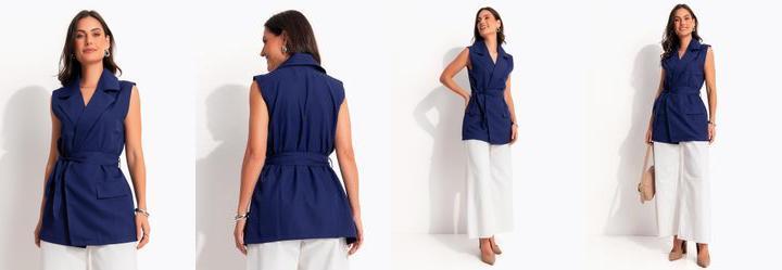 Colete Azul Marinho em Alfaiataria