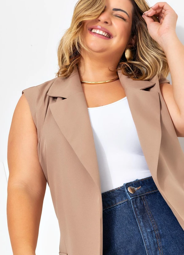 Quintess - Colete Bege em Alfaiataria 2