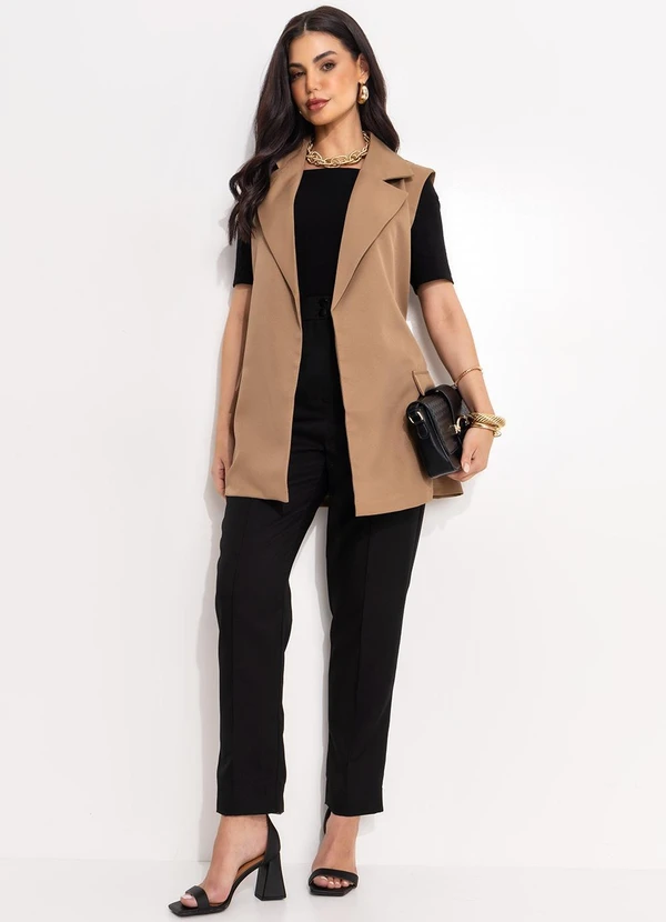 Quintess - Colete Bege em Alfaiataria 13