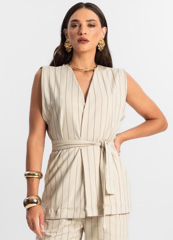 Endless - Colete Feminino de Molecotton Endless Bege