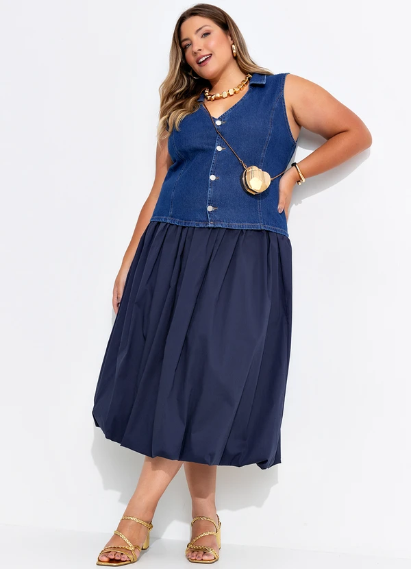 Quintess - Colete Jeans Médio em Jeans 10