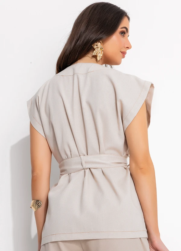 Quintess - Colete Natural em Linho 2