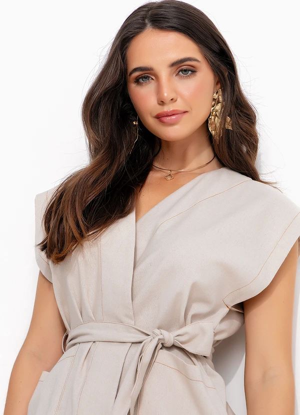 Quintess - Colete Natural em Linho 7