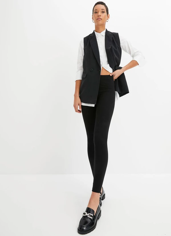 bonprix - Colete Preto em Crepe Plano 5