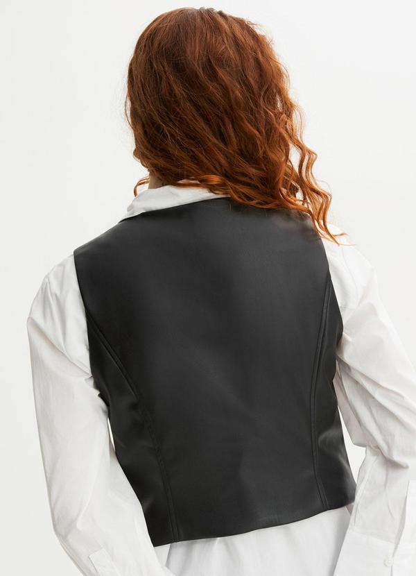 bonprix - Colete Preto em Material Sintético 2
