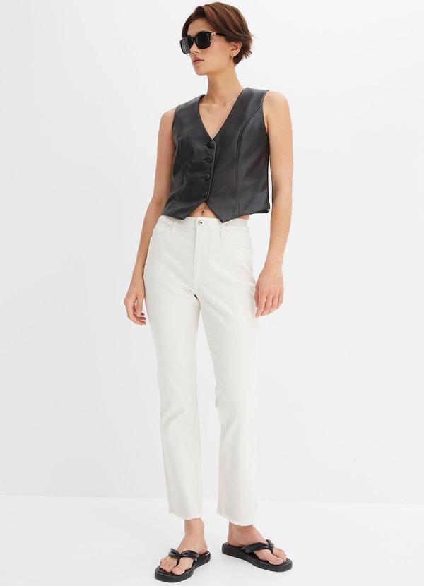 bonprix - Colete Preto em Material Sintético 3