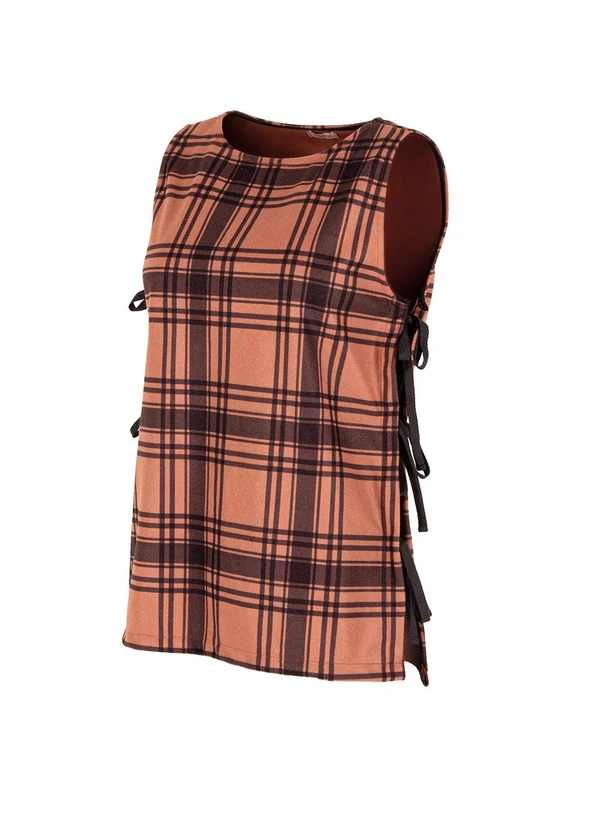 Quintess - Colete Xadrez Marrom em Malha 9