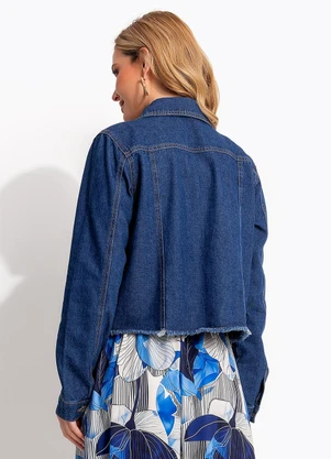Quintess - Jaqueta Azul Escuro em Jeans - QUINTESS