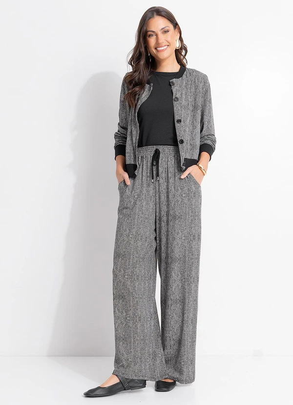 Quintess - Jaqueta Bomber Espinha de Peixe em Malha de Viscose 3