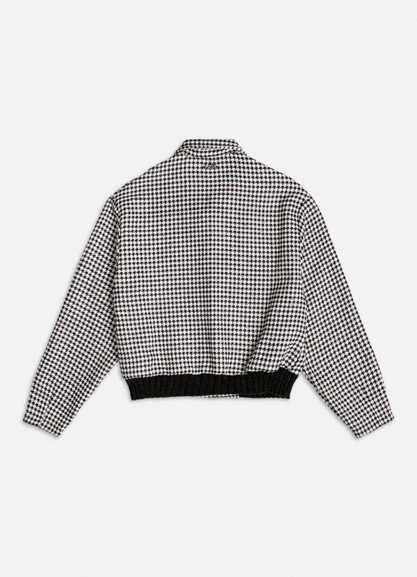 Authoria - Jaqueta de Tweed Pied Poule Branco 2