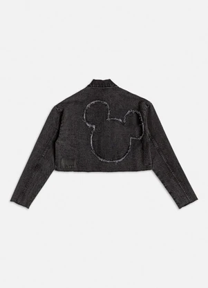Authoria - Jaqueta Jeans Black do Mickey Preto - AUTHORIA