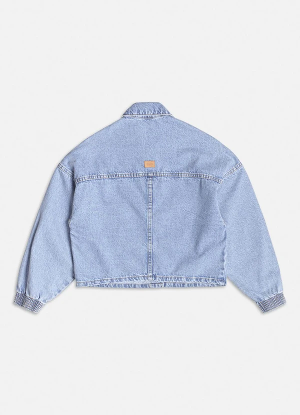 Authoria - Jaqueta Jeans com Pedrarias Azul 2