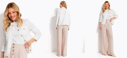 Jaqueta Off White em Jeans
