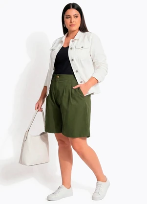 Quintess - Jaqueta Off White em Jeans - QUINTESS