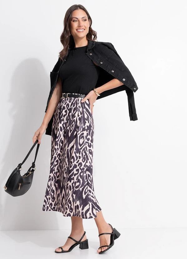 Quintess - Jaqueta Preta em Sarja