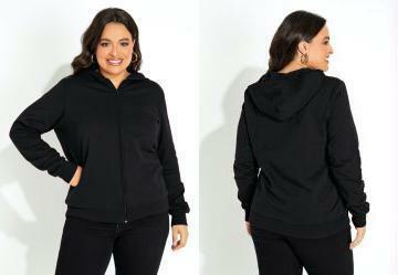 Jaqueta Preto com Zper Basicamente