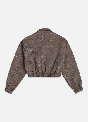 Authoria - Jaqueta Tweed com Paetê Cinza - AUTHORIA