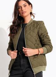 Jaqueta Verde com Abertura em Z�per