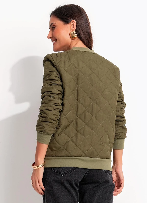 Quintess - Jaqueta Verde com Abertura em Zíper 6