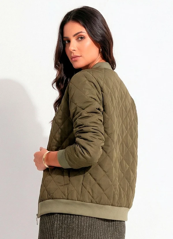 Quintess - Jaqueta Verde com Abertura em Zíper 2