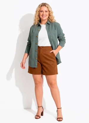 Quintess - Jaqueta Verde em Jeans - QUINTESS