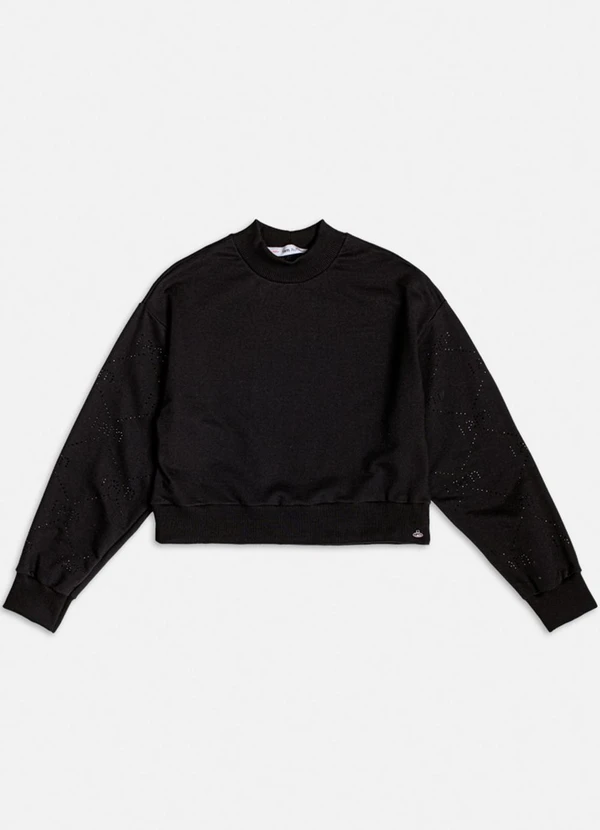 Authoria - Moletom Preto com Pedraria Preto