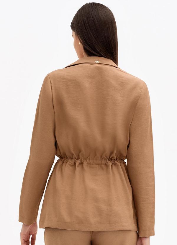 Principessa - Parka de Alfaiataria em Viscose Mocha Mousse Dirce 2