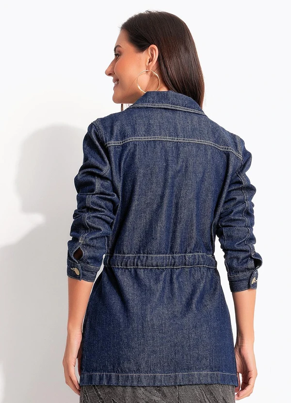 Quintess - Parka Azul Escuro em Jeans 5