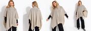 Poncho Bege em Tric�