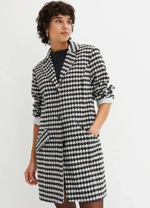 bonprix - Sobretudo Pied Poule em Tweed - BONPRIX