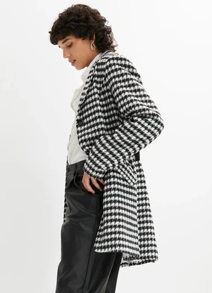 bonprix - Sobretudo Pied Poule em Tweed - BONPRIX