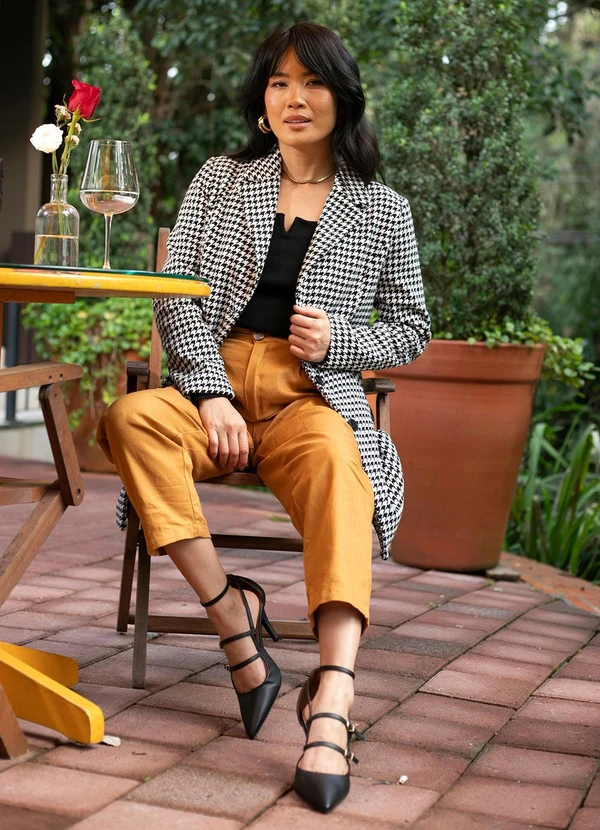 bonprix - Sobretudo Pied Poule em Tweed 9