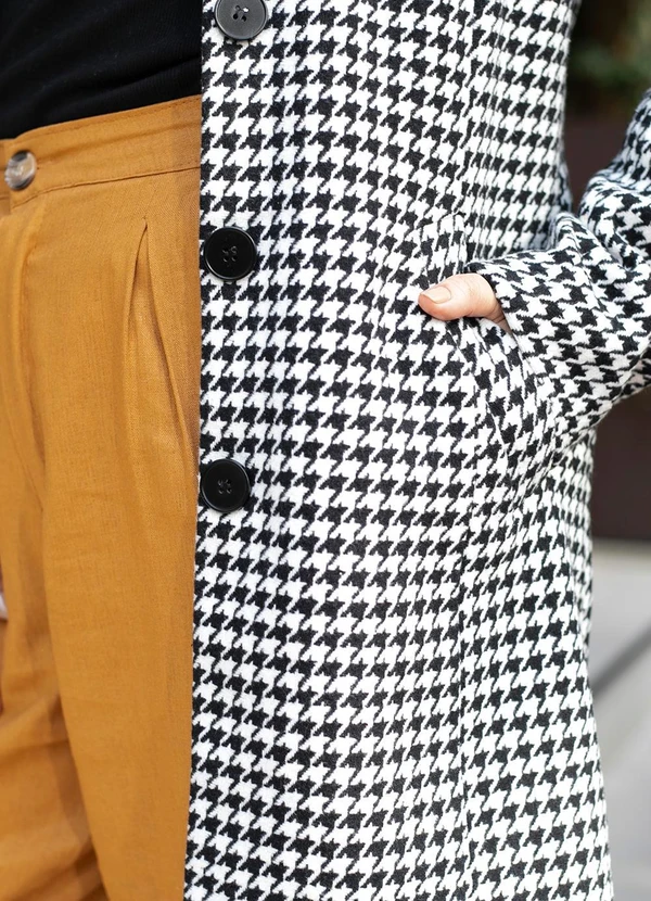 bonprix - Sobretudo Pied Poule em Tweed 7