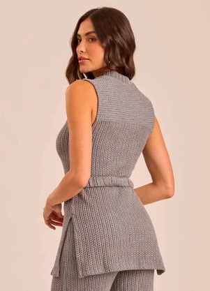 Doce Trama - Suéter Cozy Winter em Tricota Cinza - DOCE TRAMA