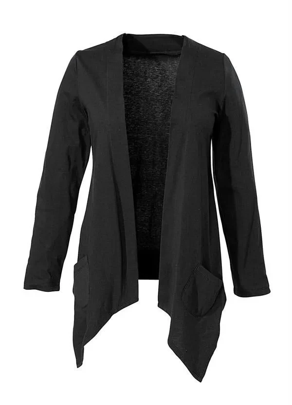 bonprix - Cardigan Assimétrico Preto 3