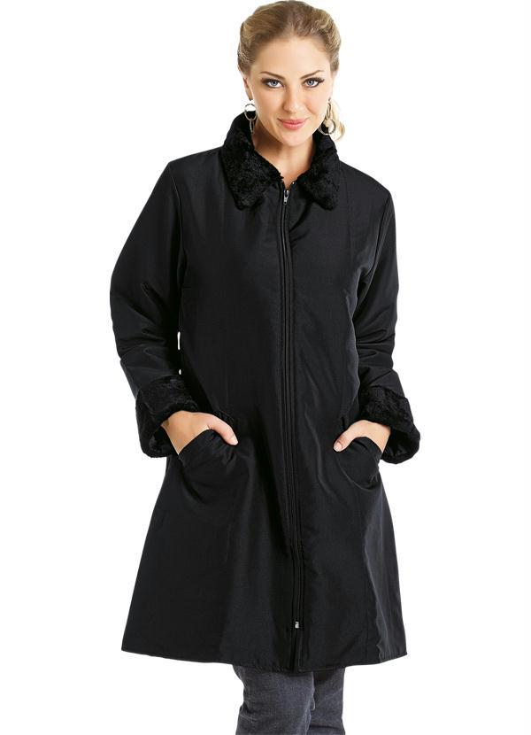 Janine - Casaco Sobretudo Preto