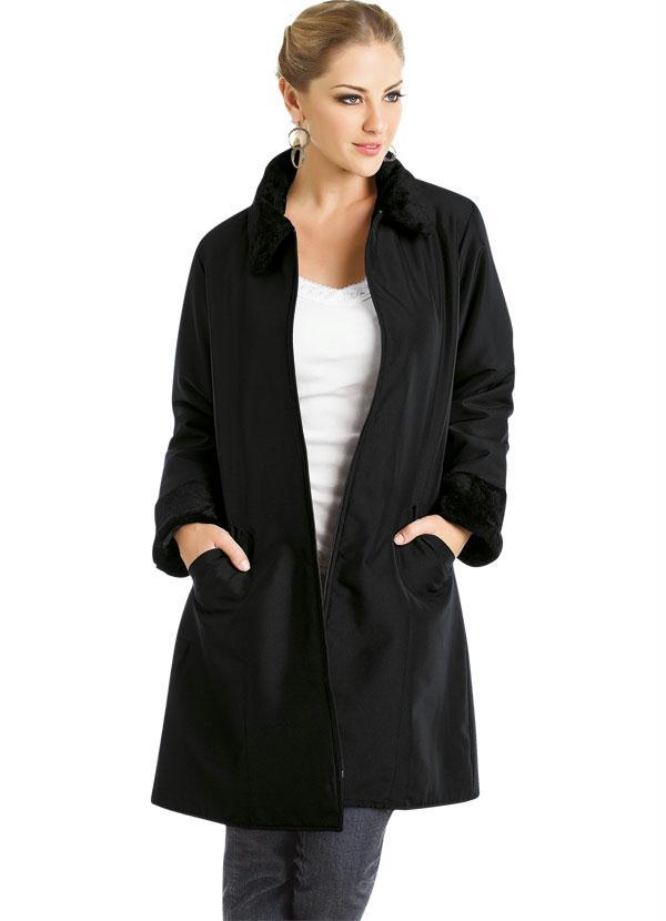 Janine - Casaco Sobretudo Preto 6