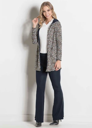 Moda Pop - Sobretudo Estampado e Preto - MODA POP