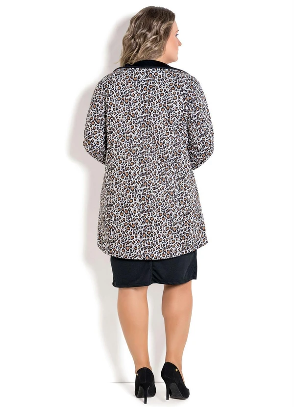 Moda Pop - Sobretudo Estampado e Preto 15