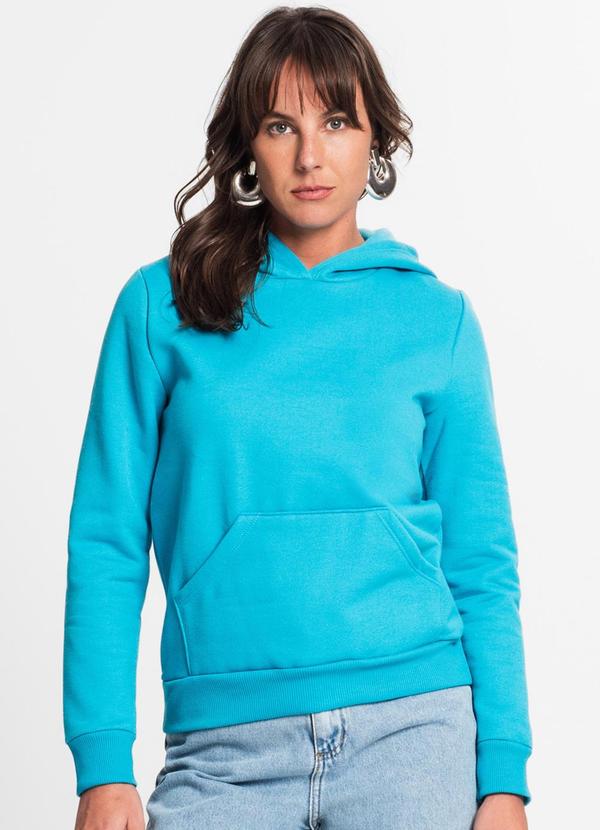 Rovitex - Blusão com Capuz Feminino Azul