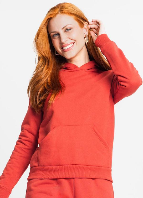 Rovitex - Blusão com Capuz Feminino Laranja