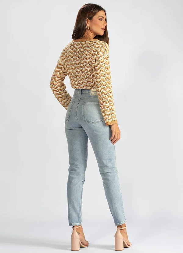 Hering - Blusão de Tricot Chevron Bege 4