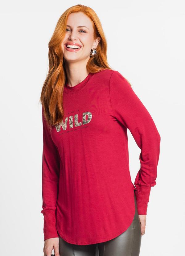 Rovitex - Blusão Feminino Alongado Vermelho