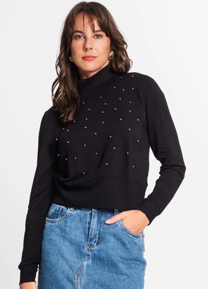 Rovitex - Blusão Feminino em Molecotton Preto - ROVITEX