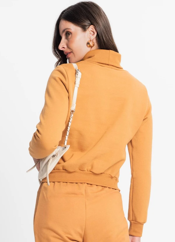 Rovitex - Blusão Feminino em Moletom Marrom 2